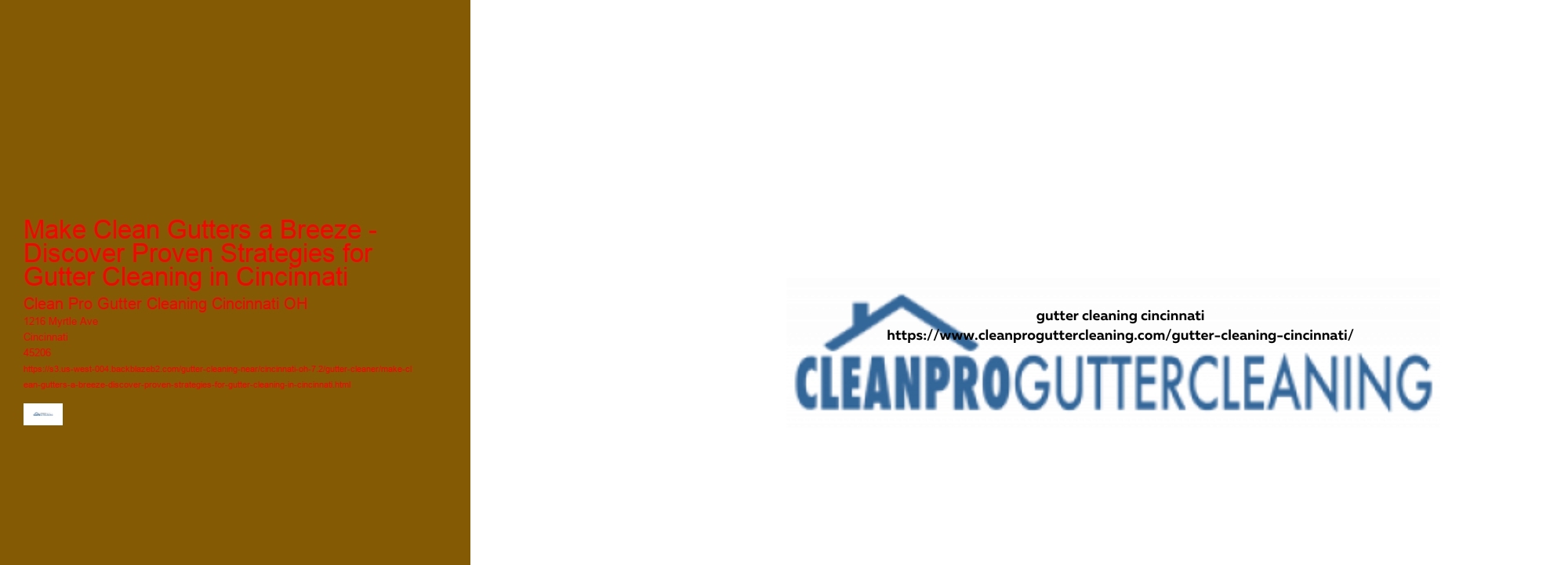 Make Clean Gutters a Breeze - Discover Proven Strategies for Gutter Cleaning in Cincinnati